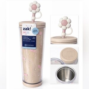 Zak! Hello Kitty Tumbler 25 oz with Flower Straw NWT
